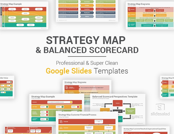 Strategy Map and Balanced Scorecard Google Slides Templates Diagrams