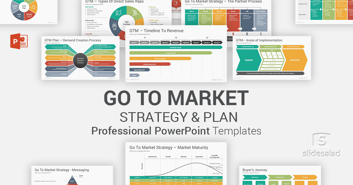 Go To Market Strategy and Plan PowerPoint Templates - SlideSalad