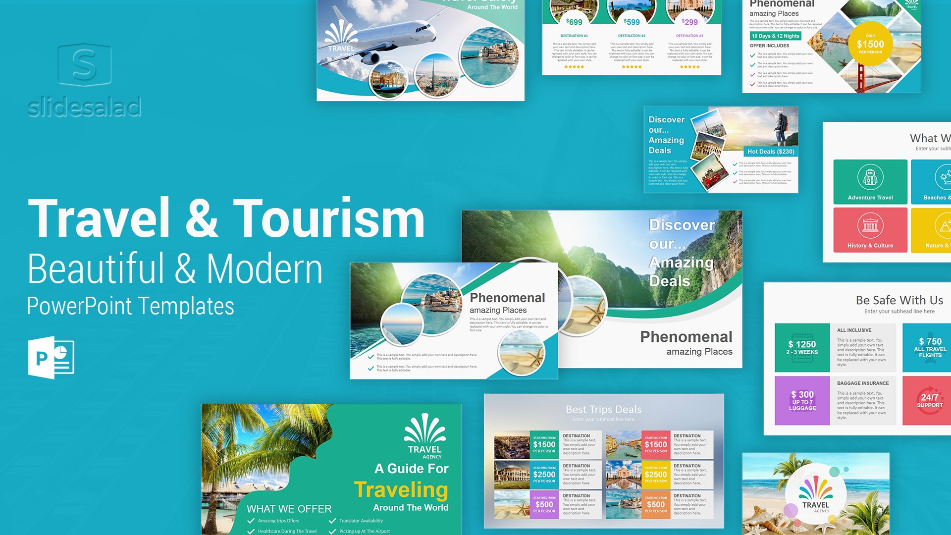 Travel and Tourism PowerPoint Presentation Template - Beautiful Modern PowerPoint Templates