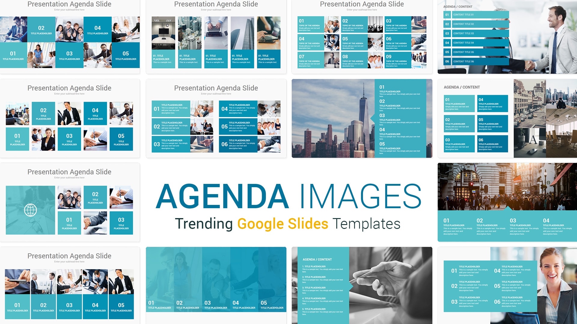 Agenda Google Slides Template Designs for Presentations
