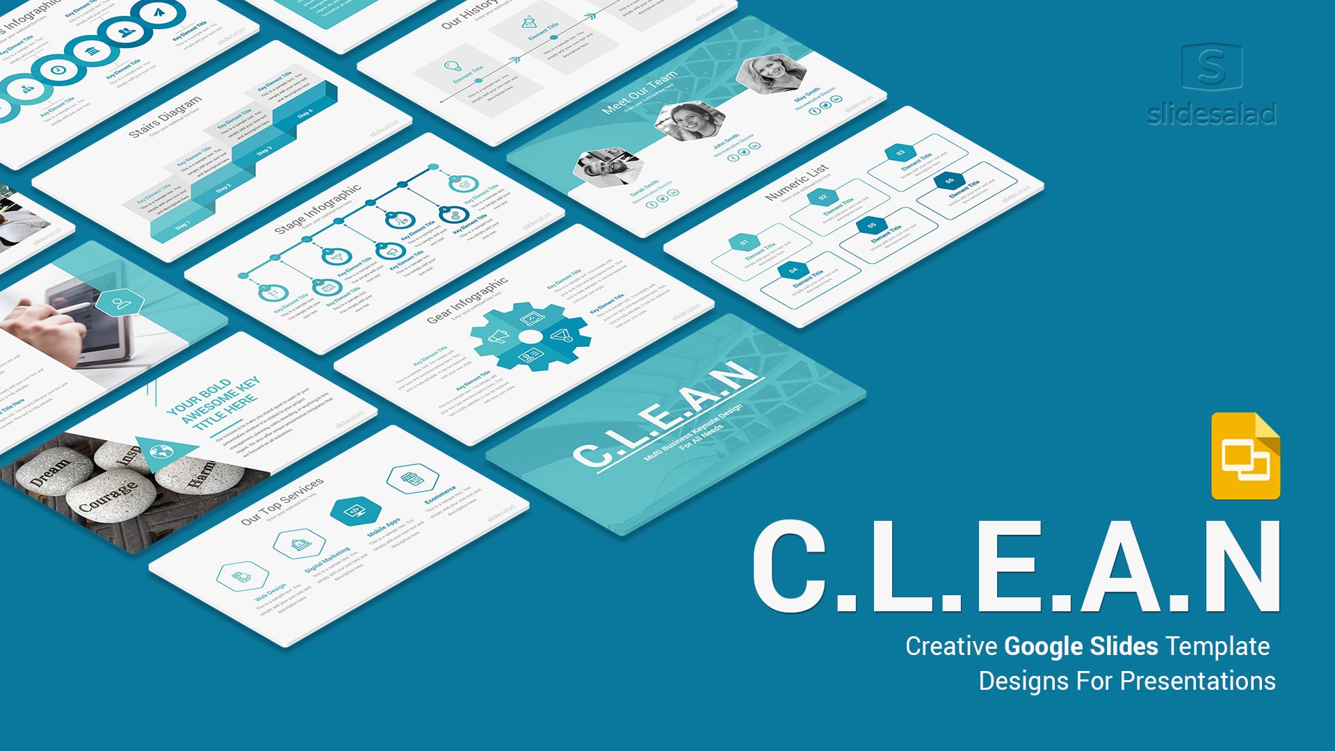 Clean Minimal Business Google Slides Templates