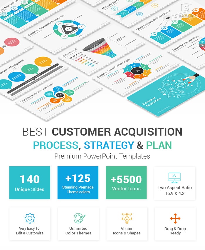 Customer Acquisition Strategy and Plan PowerPoint Templates Diagrams