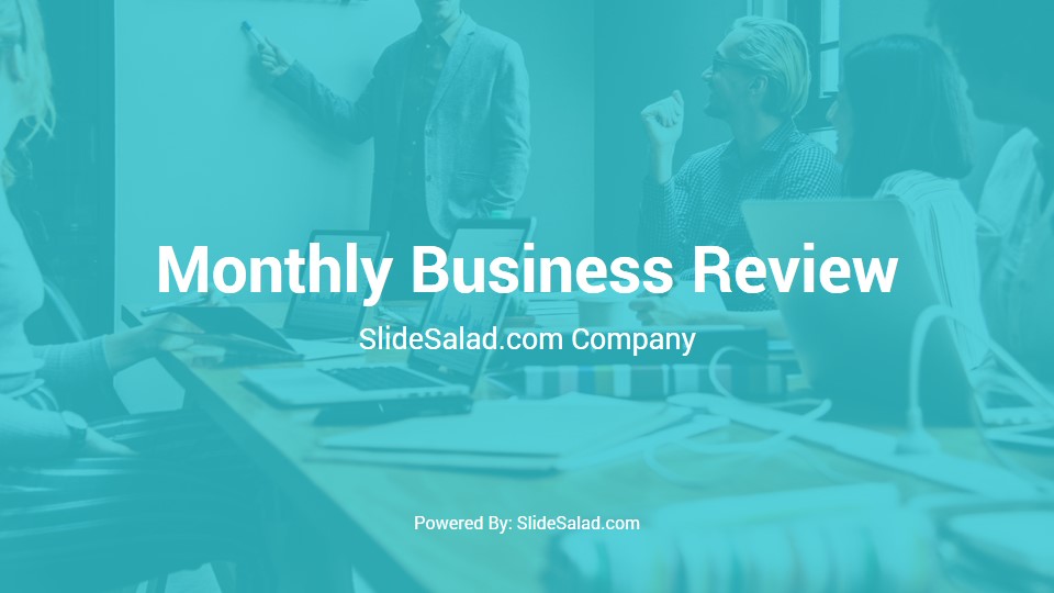 monthly business review presentation template free download