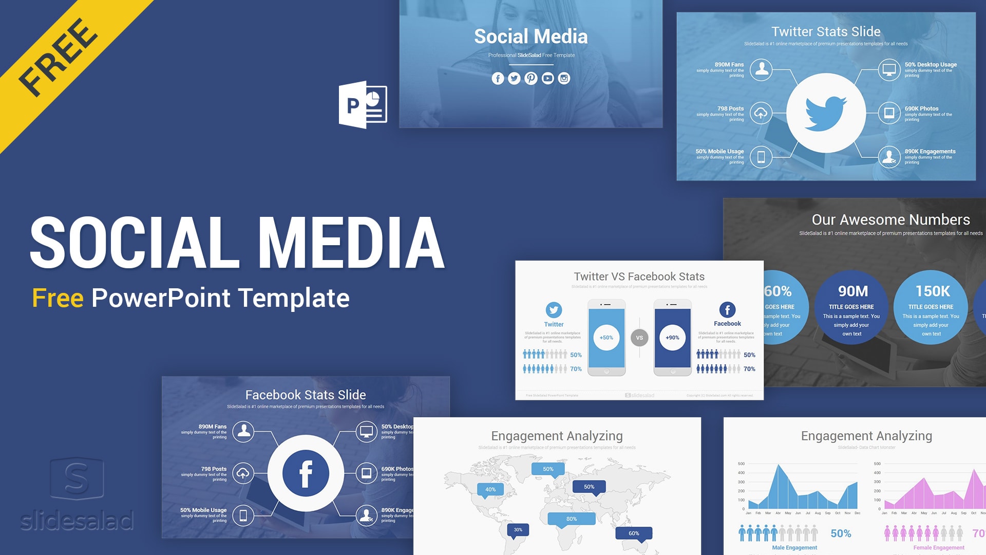 Social Media Free PowerPoint Template PPT Slides