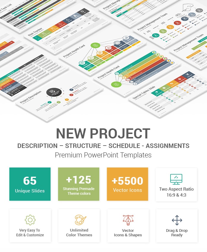 New Project Description And Report PowerPoint Template