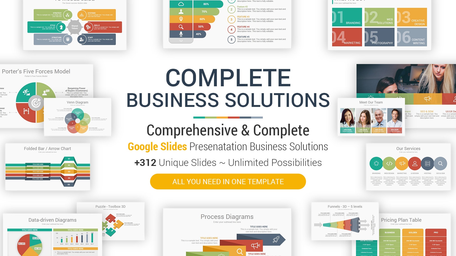 Complete Business Solutions Multipurpose Google Slides Presentation Template - High-Quality Google Slides Themes for Business Presentations