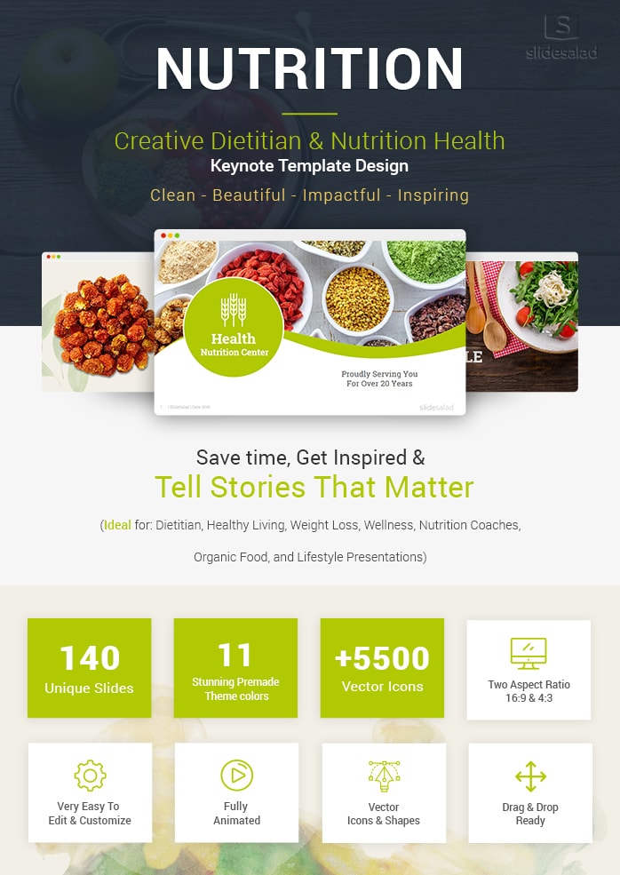 FOOD 2 - presentation templates, POWERPOINT + KEYNOTE