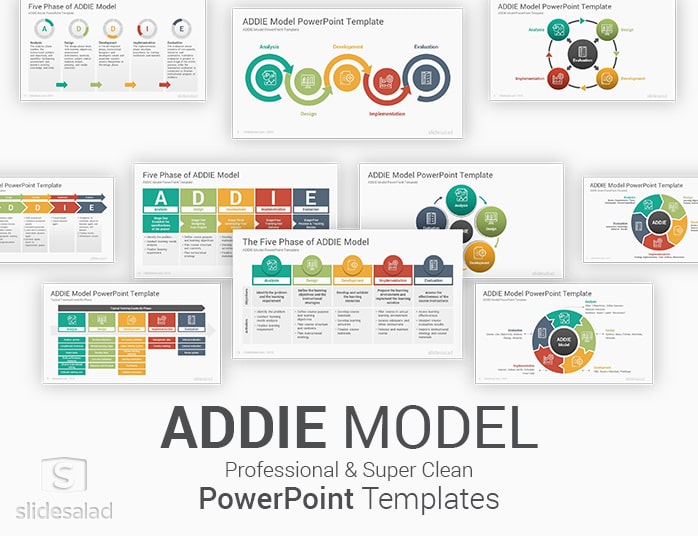 ADDIE Model PowerPoint Template Diagrams