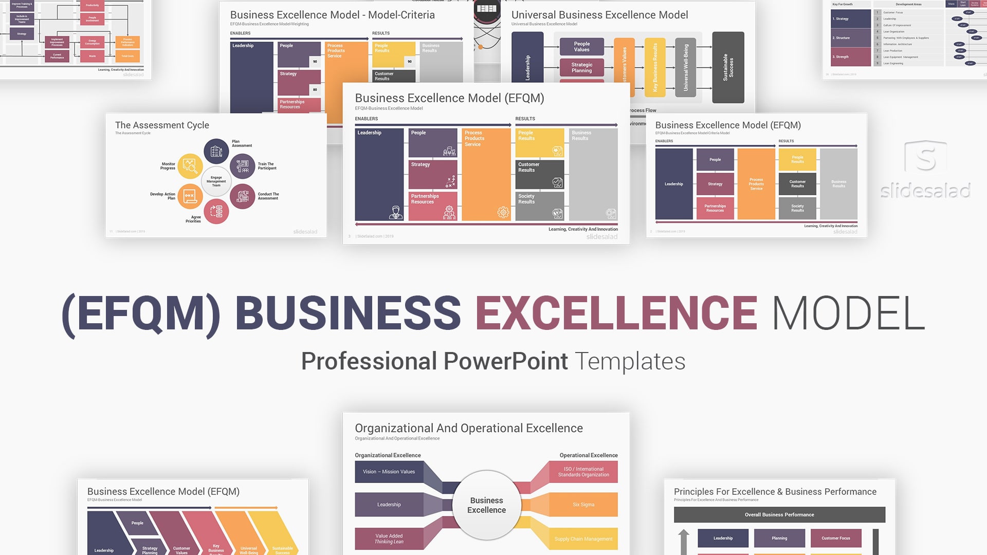 Business Excellence Model EFQM PowerPoint Templates Diagrams