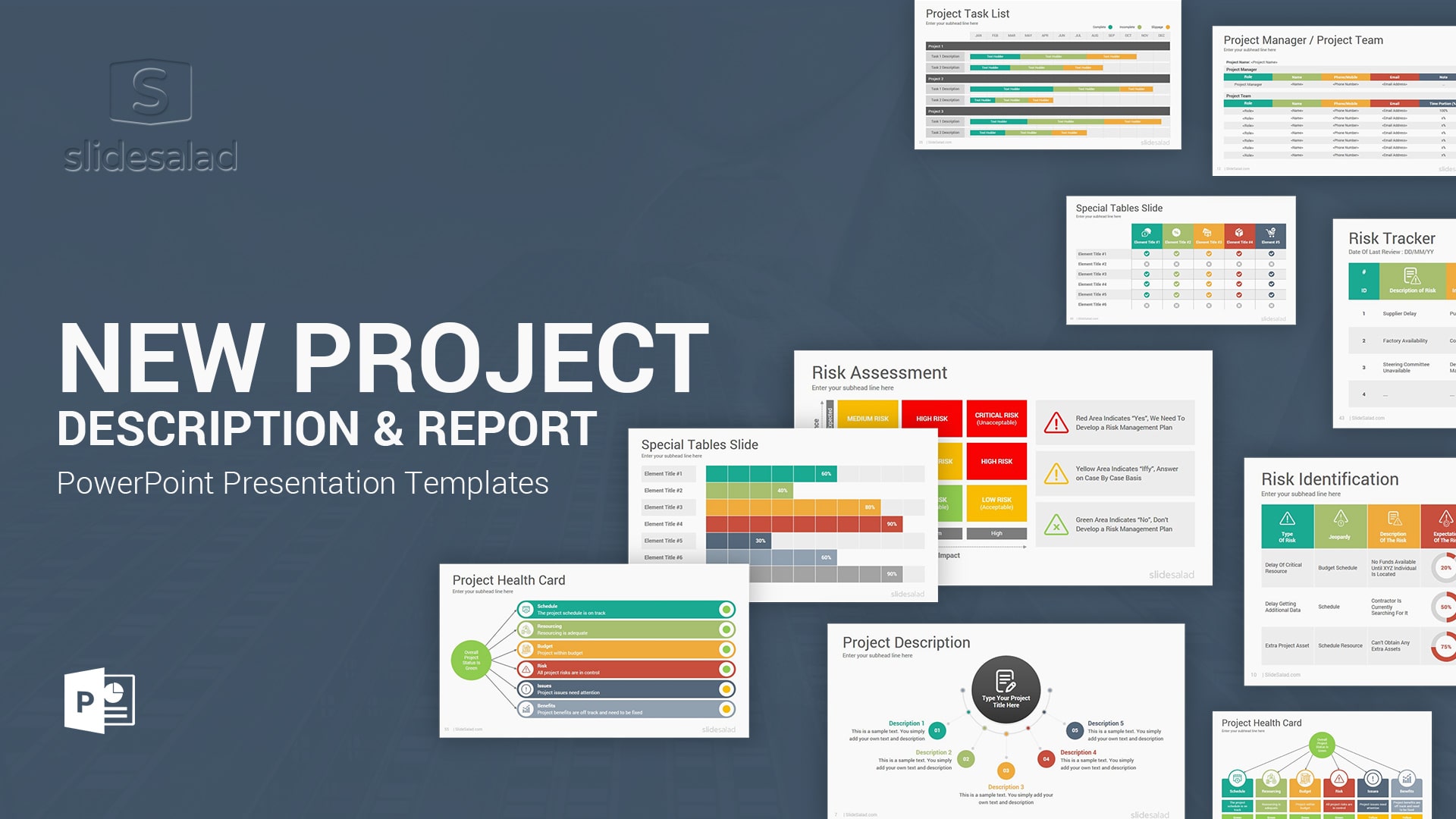 New Project Description and Report PowerPoint Template