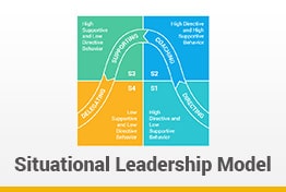 Situational Leadership Model Google Slides Template Diagrams