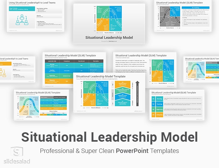 Situational Leadership Model PowerPoint Template Diagrams