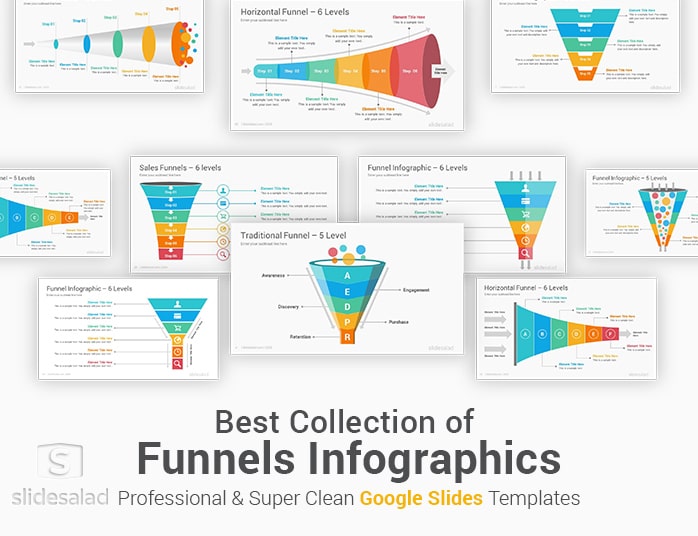 Best Funnels Infographics Google Slides Template Diagrams