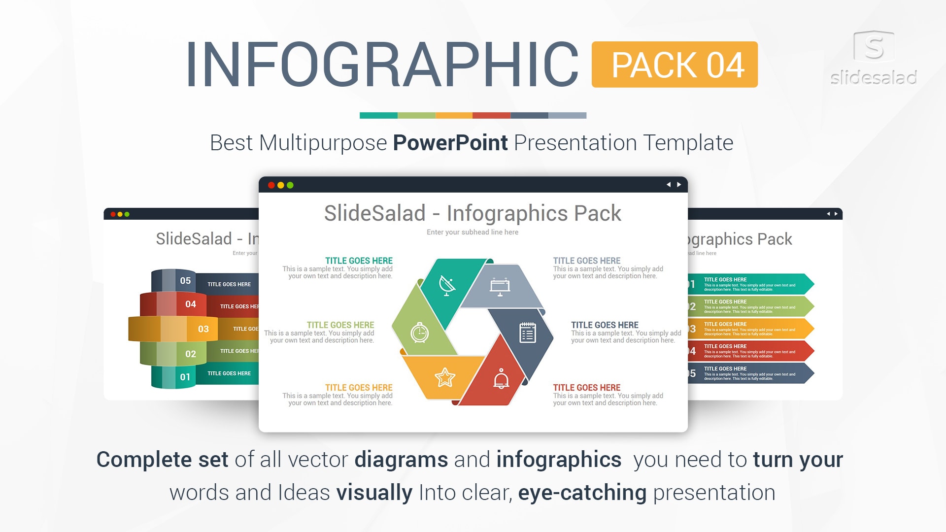 Infographic Designs Pack 04 PowerPoint Template For Presentations