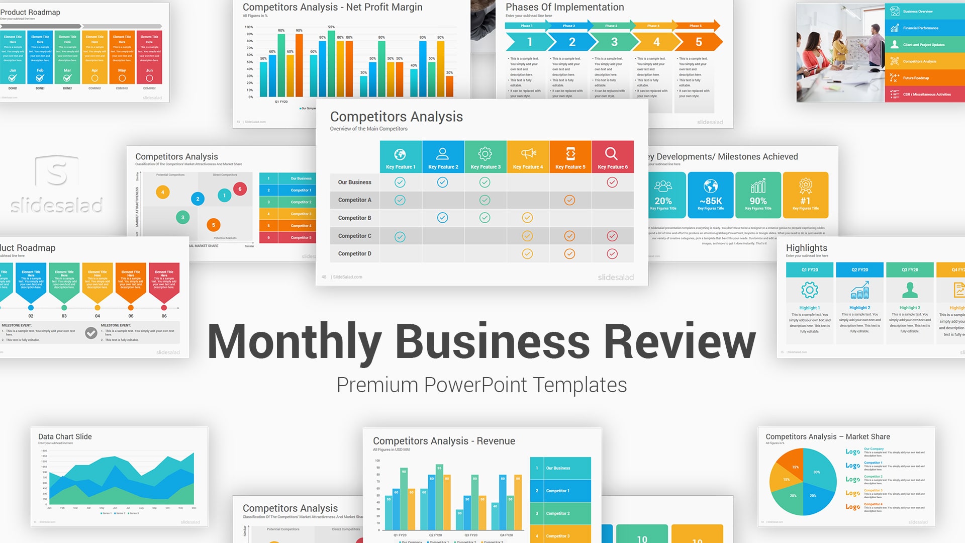 Monthly Business Review PowerPoint Template