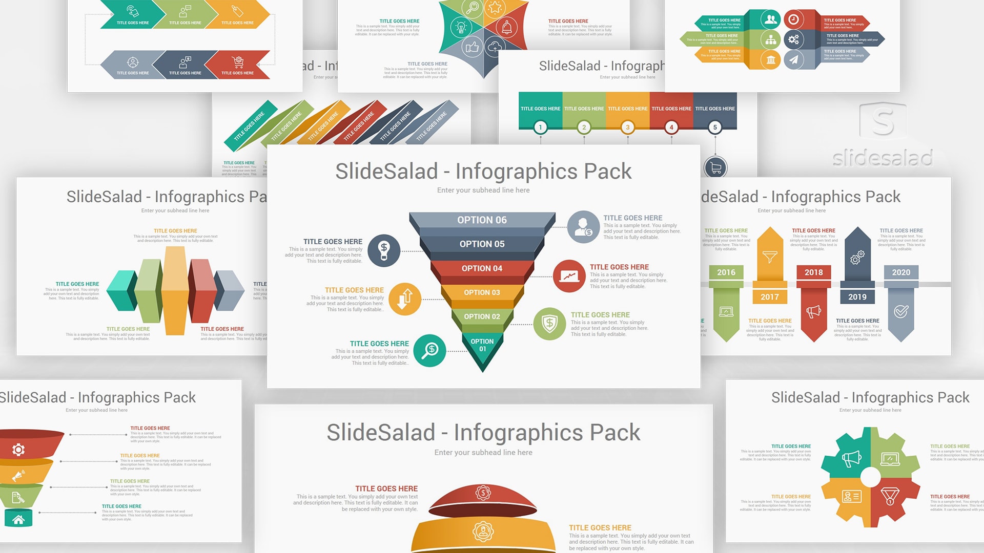 Infographic Designs Pack 03 PowerPoint Template For Presentations