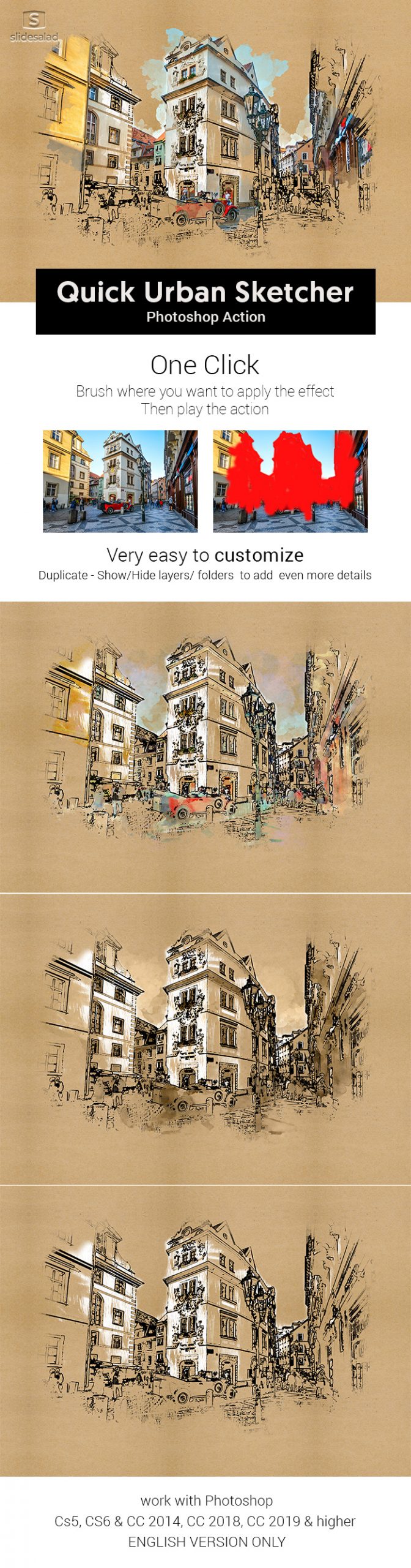 Urban Sketcher Photoshop Action