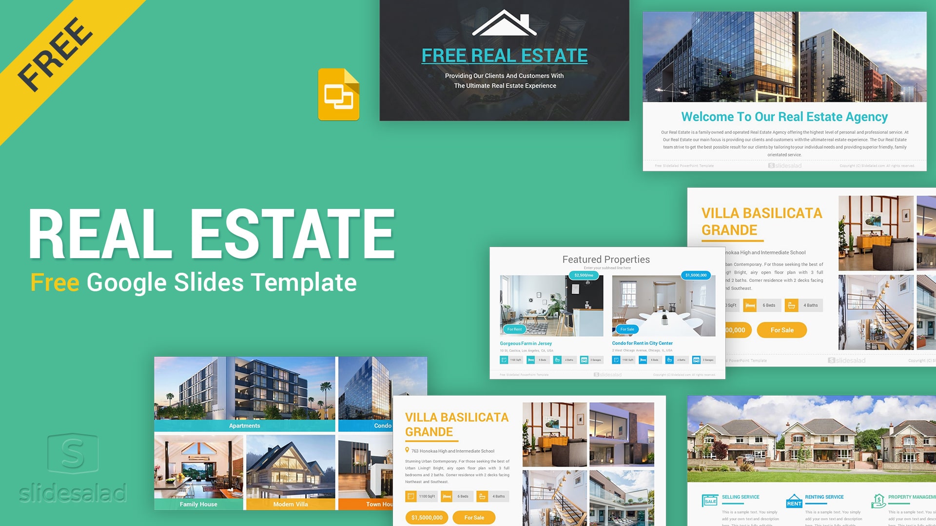 Free Real Estate Google Slides Template Design