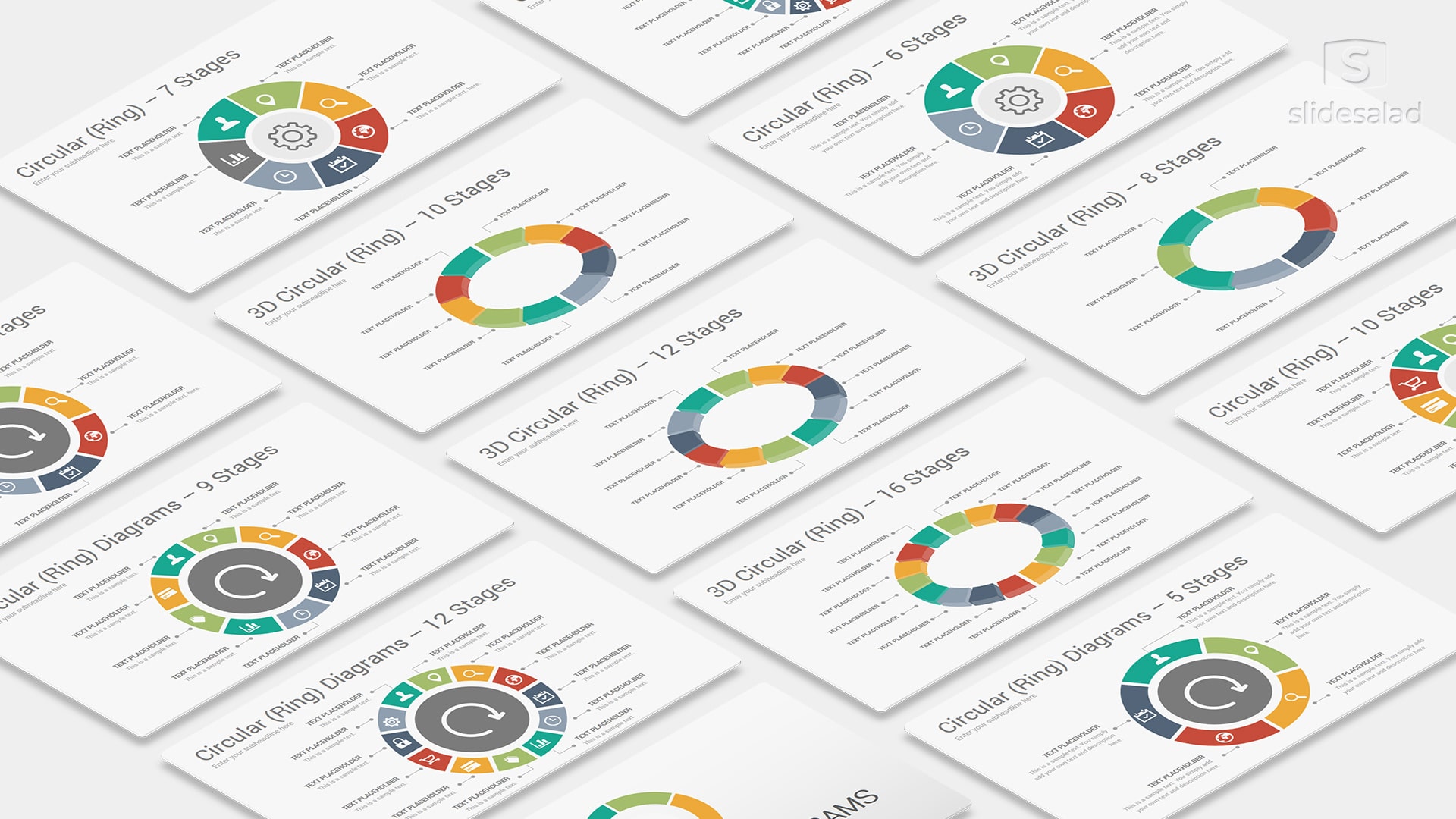Folded Circle Infographics PowerPoint Templates Designs