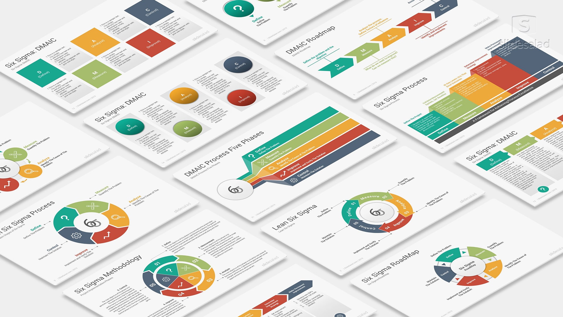 Six Sigma PowerPoint Templates PPT DMAIC Diagrams Slides