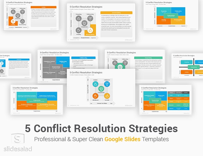 5 Conflict Resolution Strategies Google Slides Template