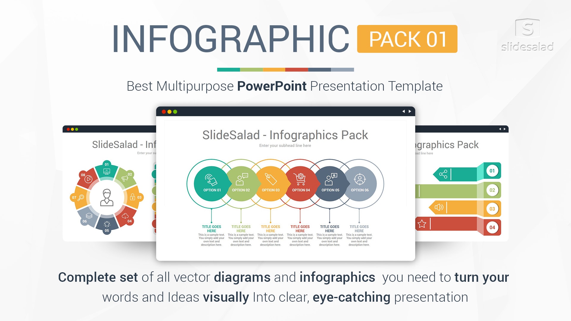 Best Infographics Designs PowerPoint Template Pack 01