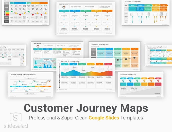 Customer Journey Maps Google Slides Template Diagrams
