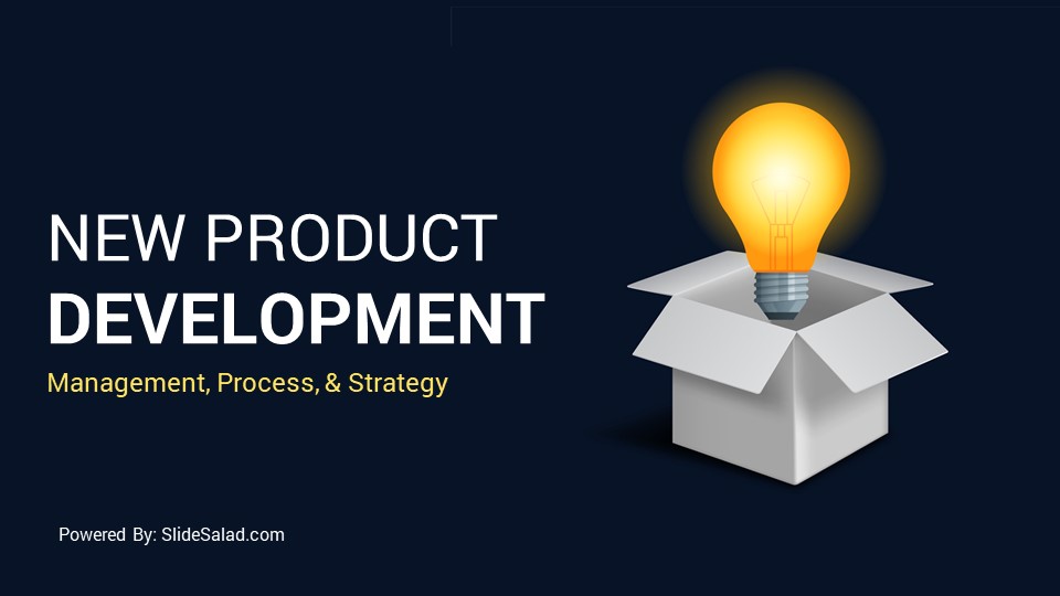 New Product Development PowerPoint Template Design SlideSalad