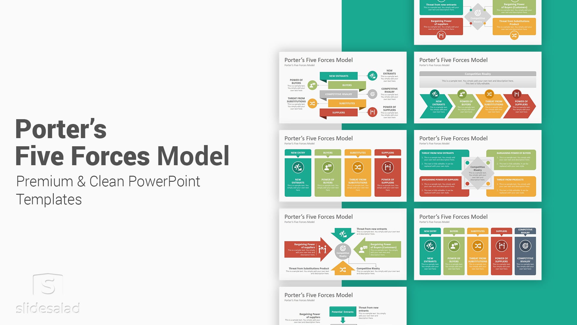 Porter’s five forces analysis Diagrams PowerPoint Presentation Template
