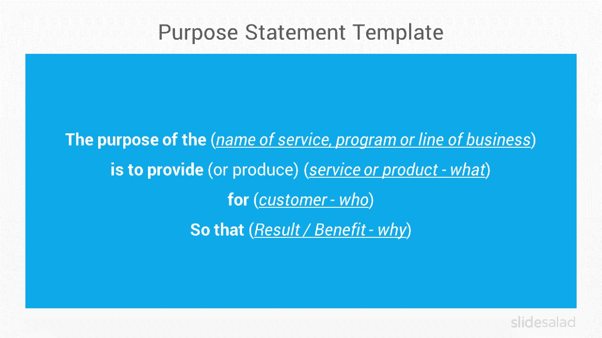 Purpose Statement PowerPoint Template