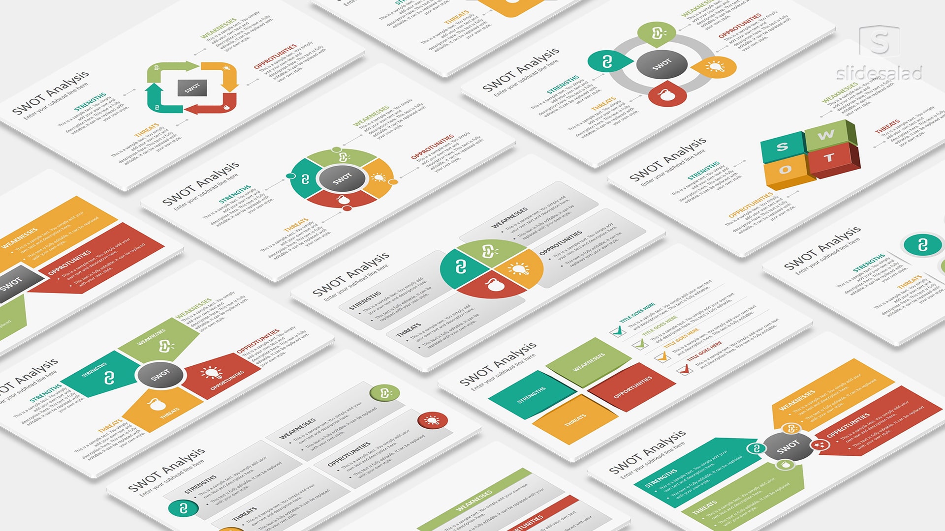 SWOT Analysis Diagrams PowerPoint Presentation Template