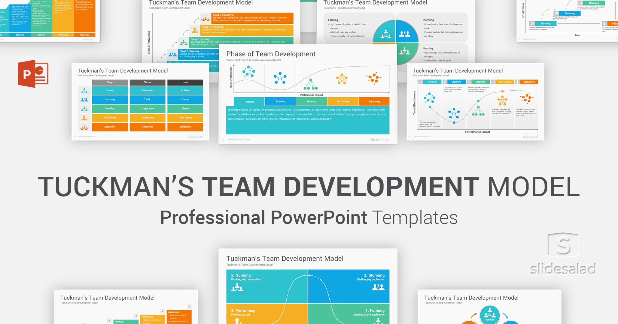 Tuckman’s Team Development Model PowerPoint Template Diagrams
