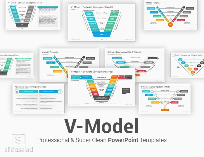 V-Model PowerPoint Template Designs