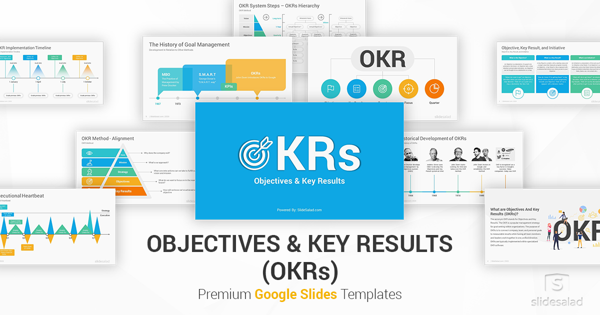 OKR Google Slides Template Objective and Key Results Slides SlideSalad