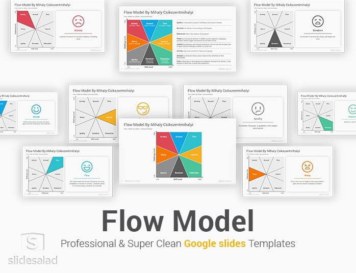 Flow Model Google Slides Template Diagrams