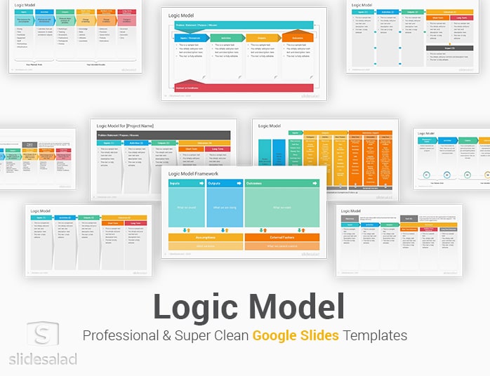Logic Model Google Slides Templates Diagrams
