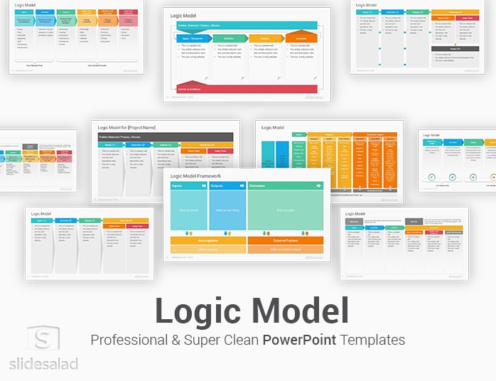 Logic Model PowerPoint Templates and Examples
