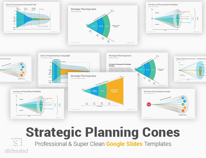 Strategic Planning Cones Google Slides Template