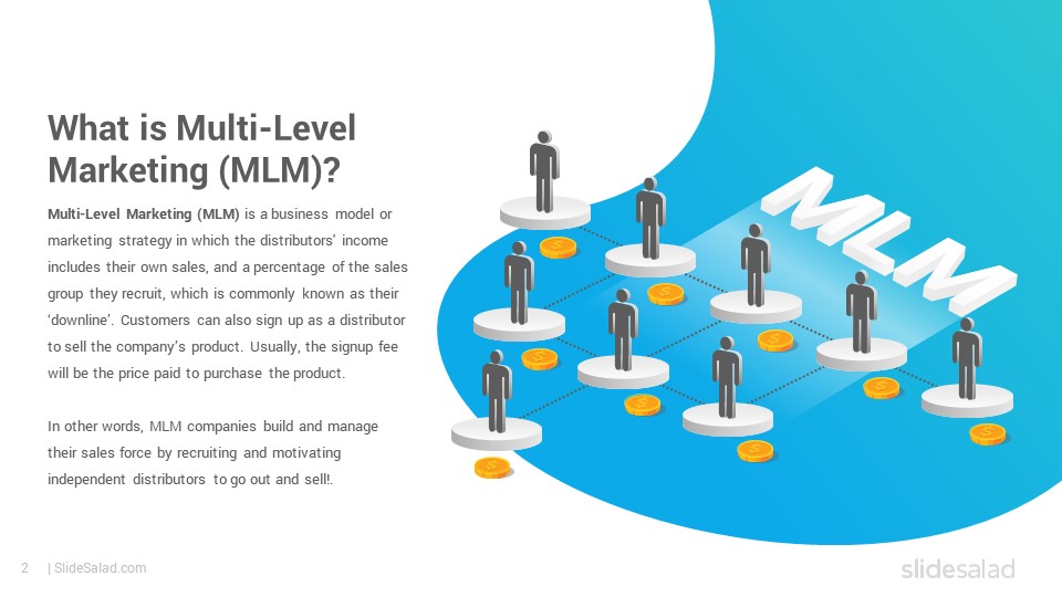 Multi Level Marketing Powerpoint Template Diagrams Slidesalad