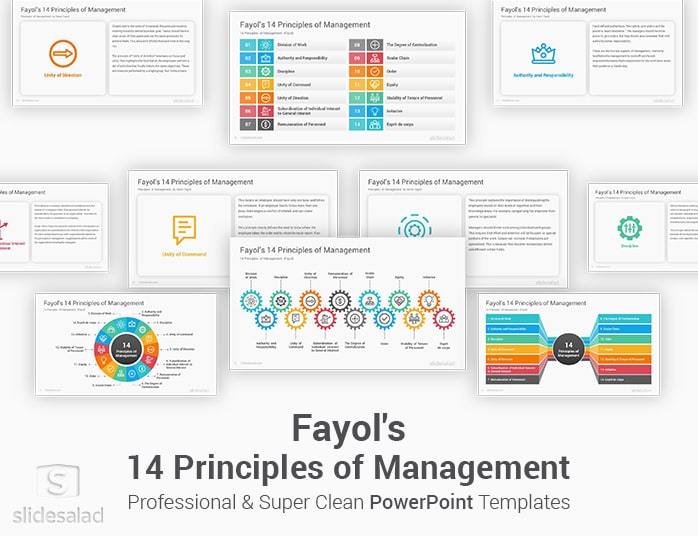 Fayol’s 14 Principles of Management PowerPoint Template