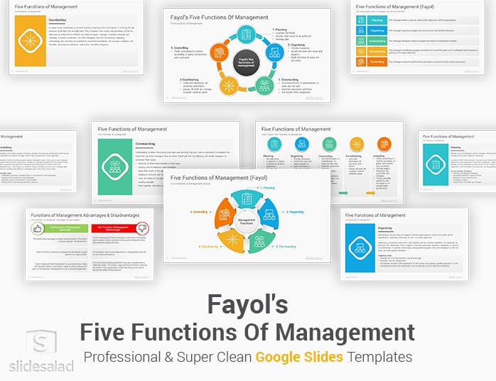 Five Functions of Management Google Slides Template