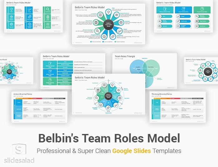 Belbin's Team Roles Model Google Slides Template Diagrams