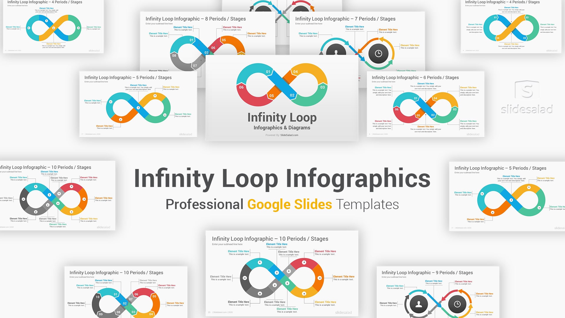 Infinity Loop Infographics Google Slides Template Diagrams