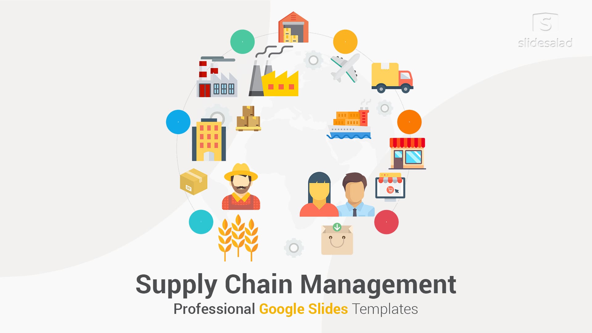 Supply Chain Management Google Slides Template Diagrams