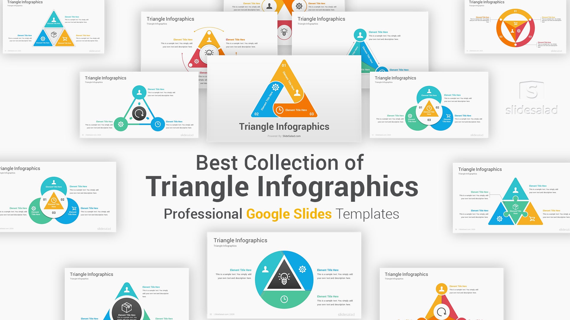 Triangle Infographics Google Slides Template Shapes
