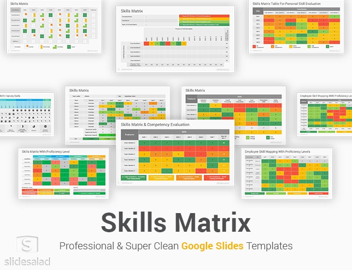 Skills Matrix Google Slides Template Tables