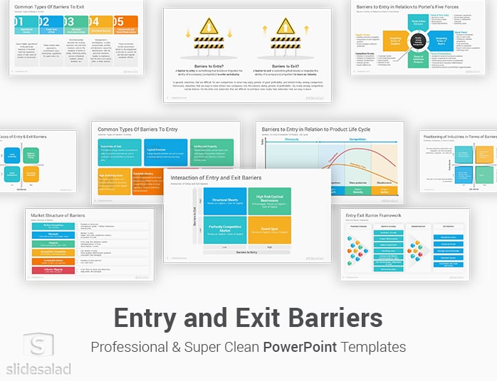 Entry and Exit Barriers PowerPoint Template