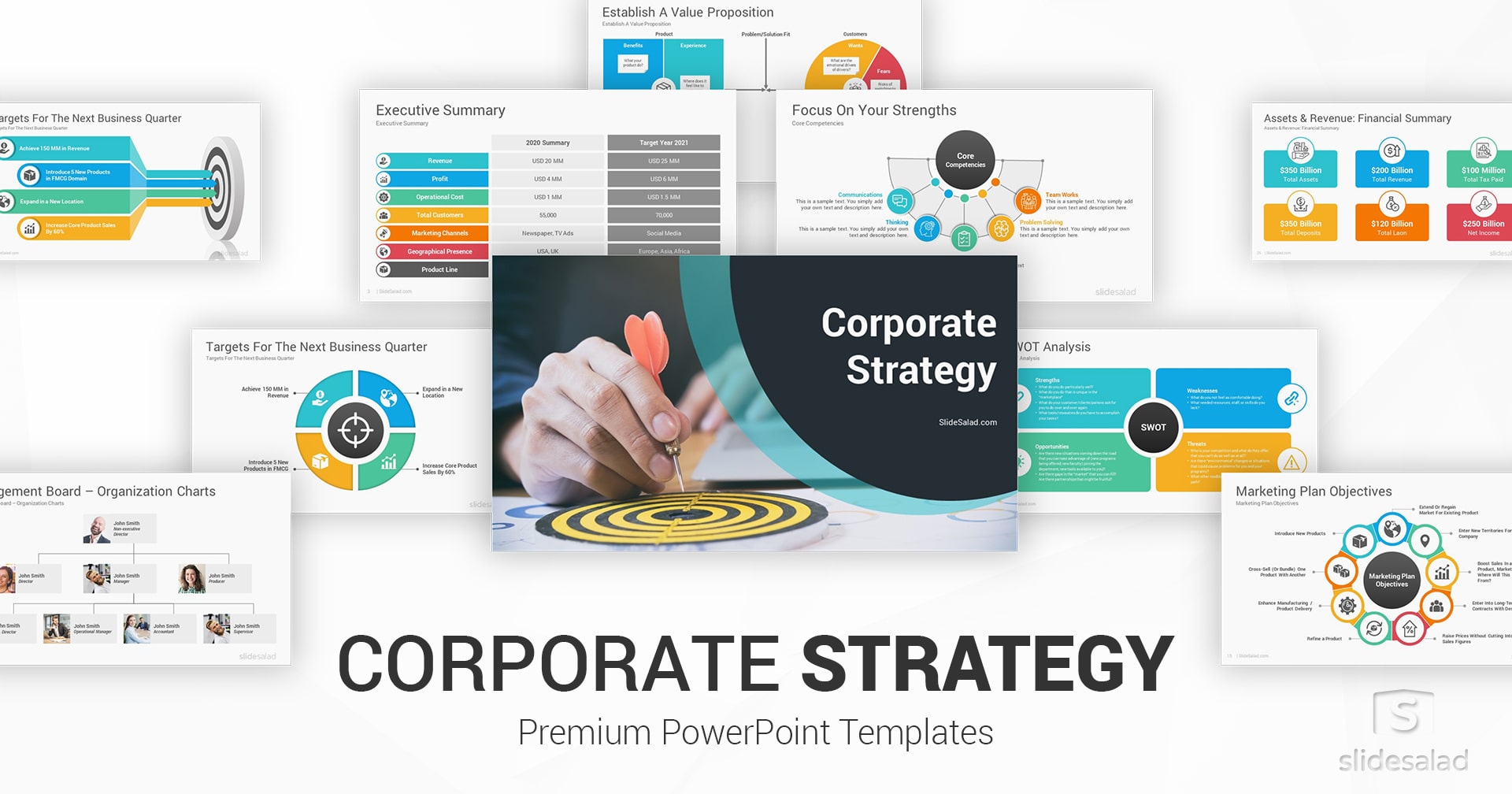 Corporate Strategy PowerPoint Template - Elegant PowerPoint Backgrounds