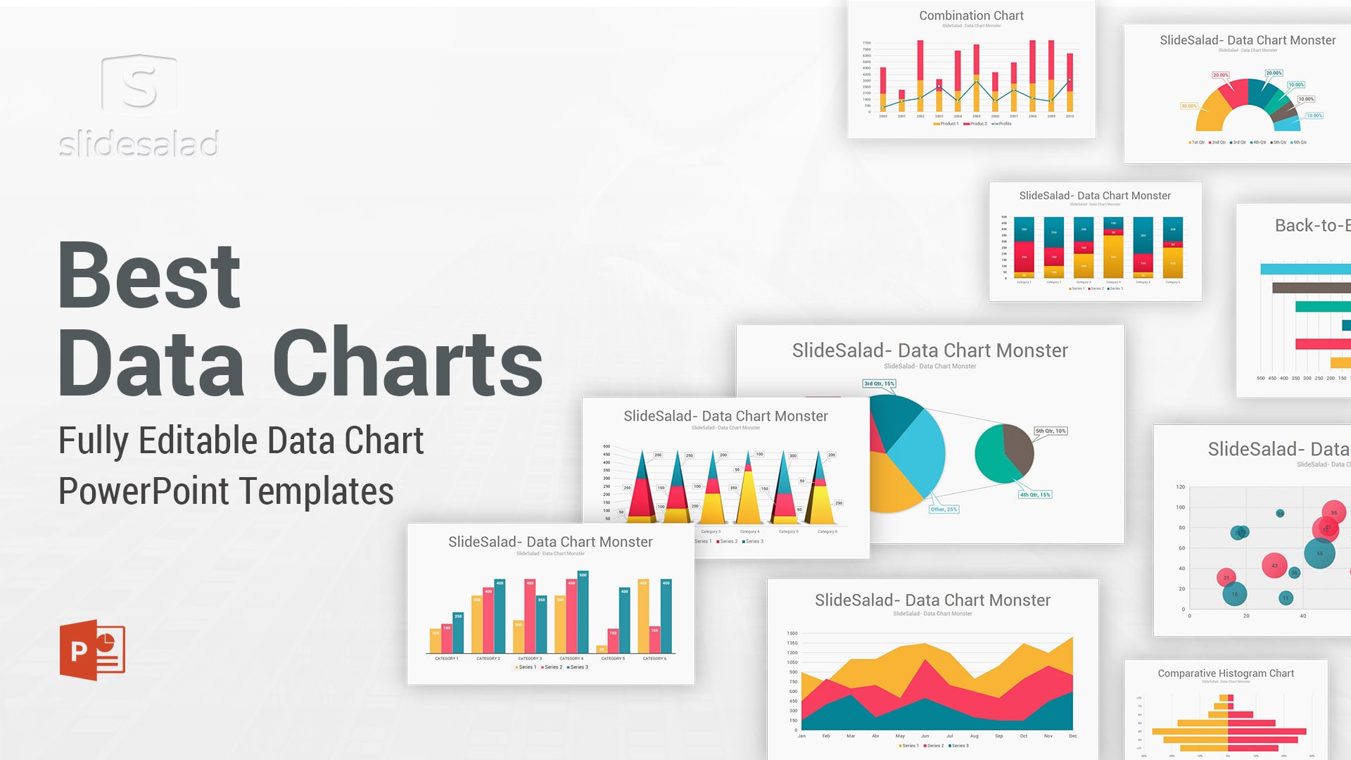 Data Chart Monster PowerPoint Presentation Template - Amazing PowerPoint Templates With Modern Design
