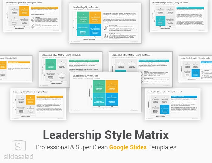 Leadership Style Matrix Google Slides Template